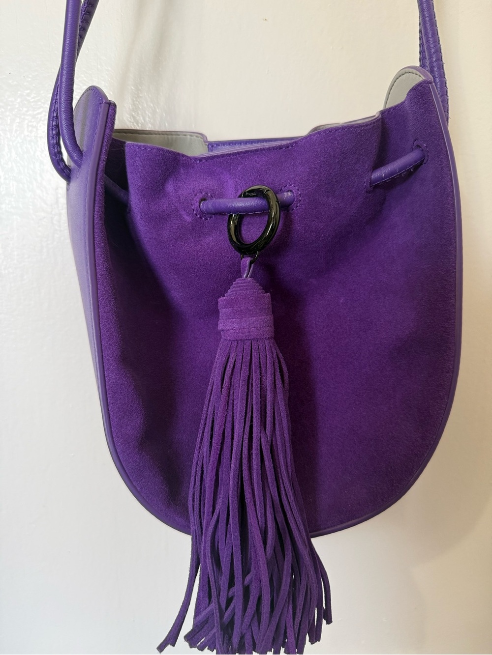 Rebecca Minkoff Purple Suede Tassel Shoulder Bag